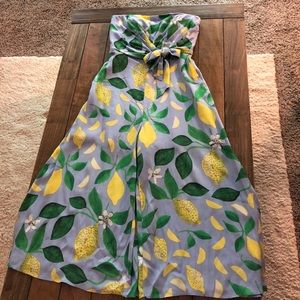 Anthropologie lemon jumpsuit